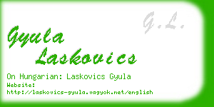 gyula laskovics business card